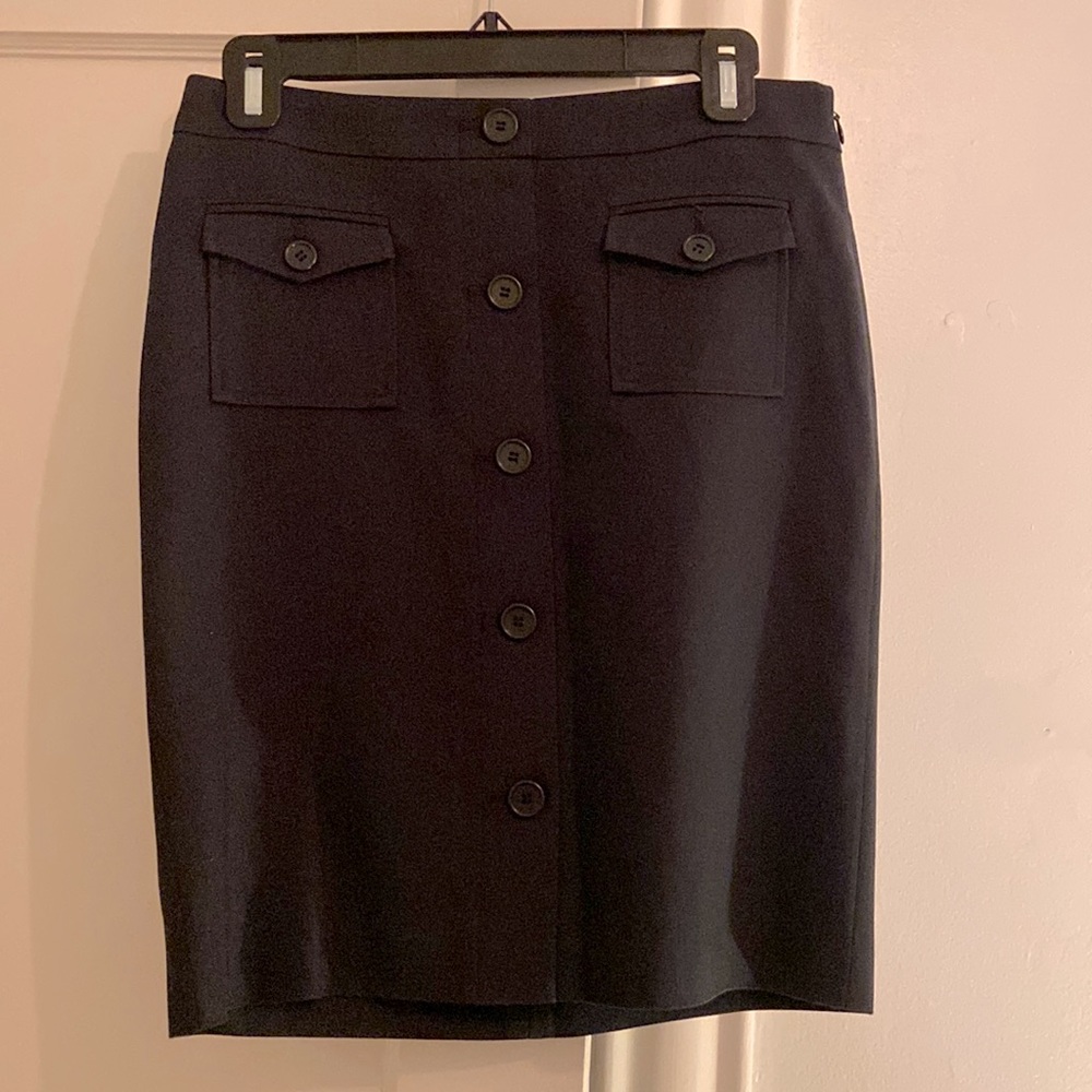 Ann Taylor Petite 4P Navy Skirt
